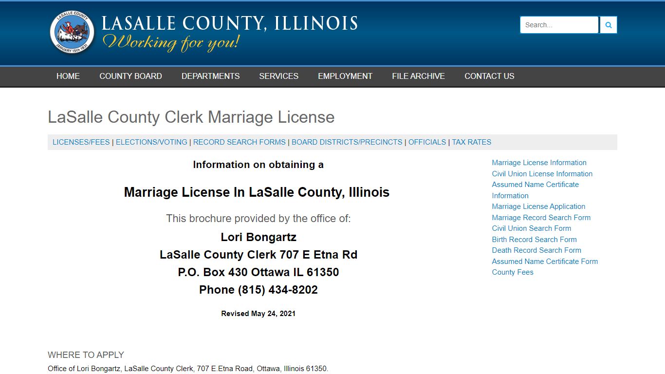 LaSalle County Clerk Marriage License - lasalle_county